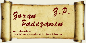 Zoran Padežanin vizit kartica